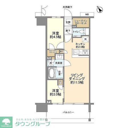 クレヴィア上野入谷の物件間取画像